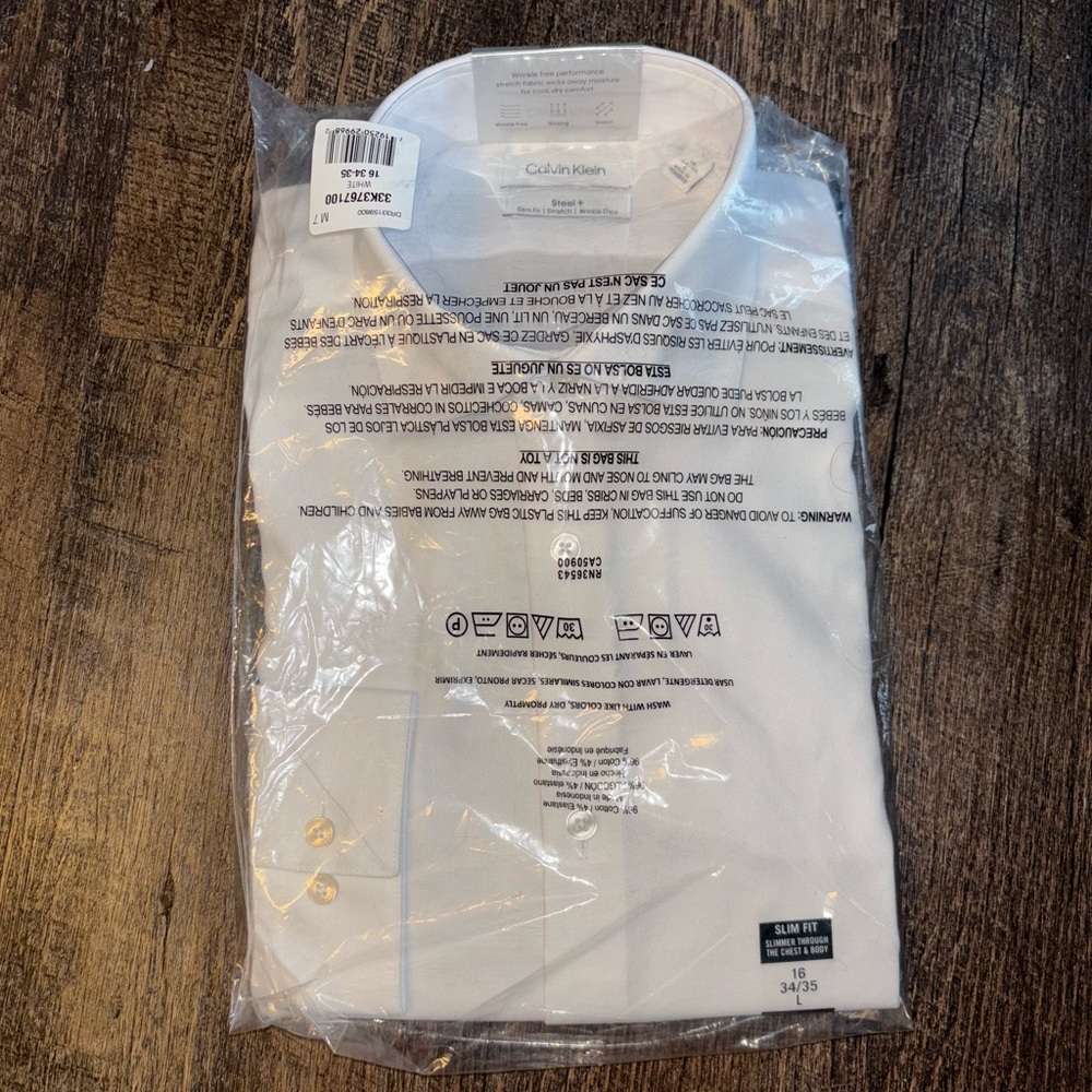 Calvin Klein White Dress Shirt (brand new)